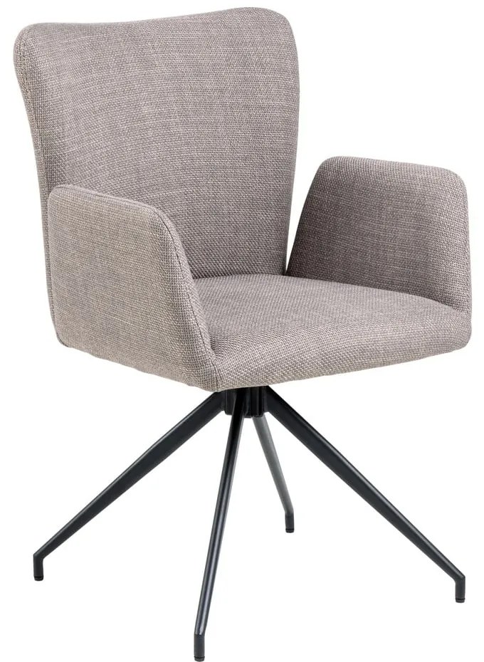 Sivé čalúnené jedálenské kreslá v súprave 2 ks Laura – Actona
