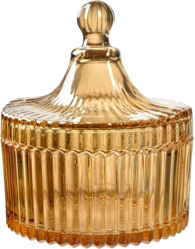 Storage Jar ? 10x12 Cm Yellow Glass - ? 10*12 cm