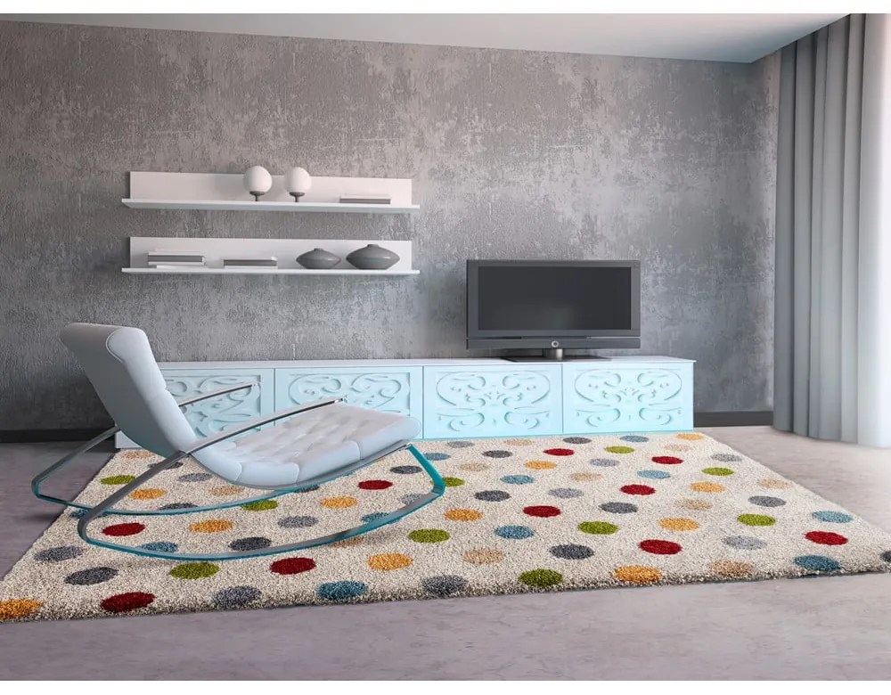 Krémovobiely koberec 160x230 cm Norge Dots – Universal