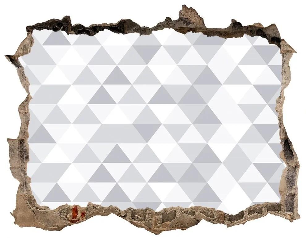 Fotoobraz díra na stěnu Šedá trojuholníky nd-k-77999938