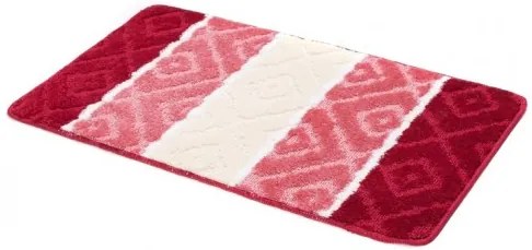 Sada kúpeľňových koberčekov MULTI C5132 červený ROMBY