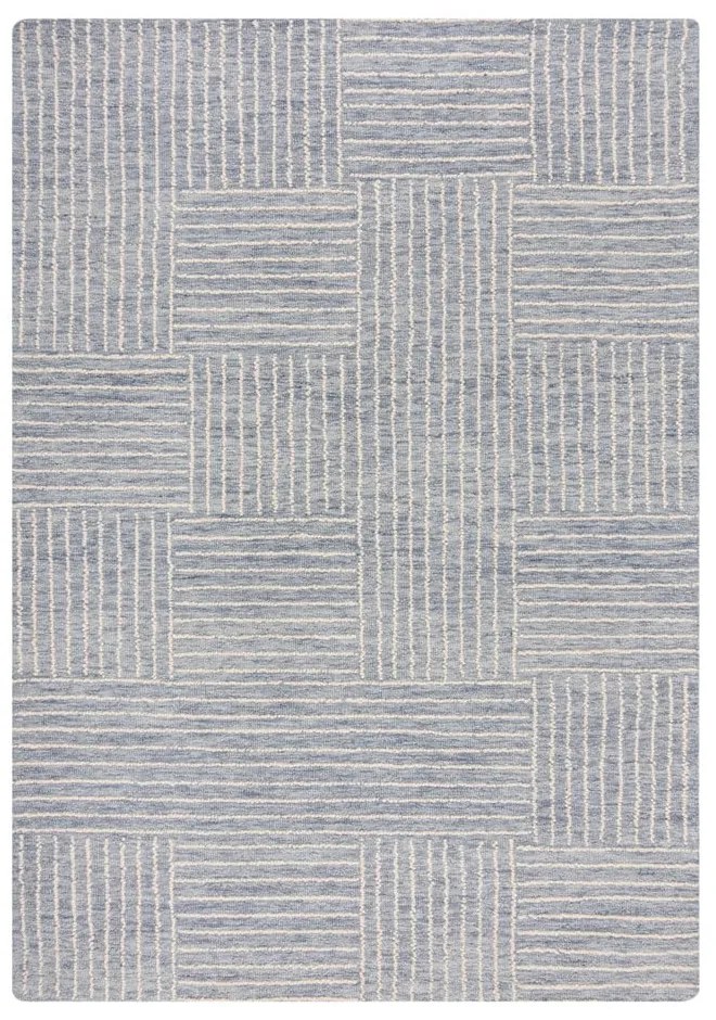 Svetlomodrý ručne tkaný vlnený koberec 200x290 cm Memphis Wool – Flair Rugs