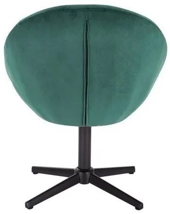 LuxuryForm DESIGN Kreslo VERA VELUR na čiernom kríži - zelené