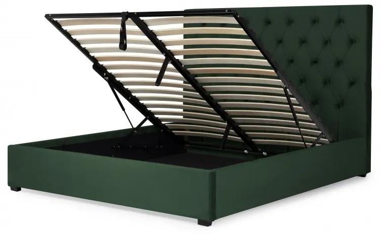 Hector Čalúnená posteľ Andrea 160x200 zelená
