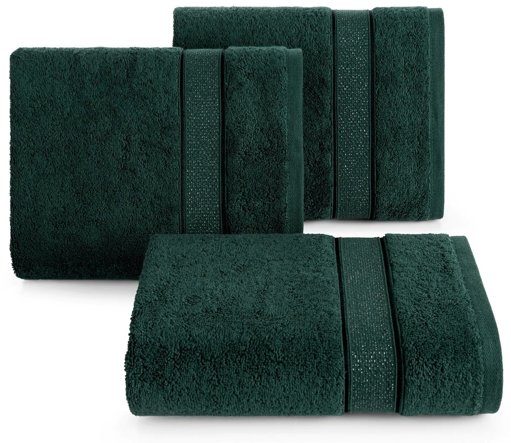 BAVLNENÝ UTERÁK LIANA 70X140 CM TMAVOZELENÁ