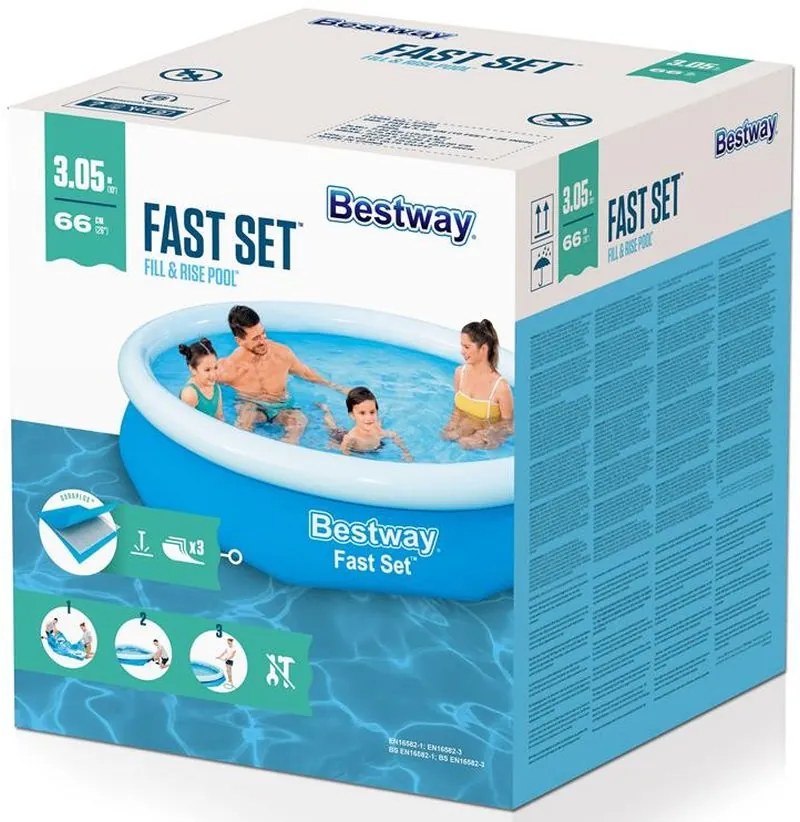 BESTWAY Fast Set Bazén 305 x 66 cm, bez filtrácie 57456
