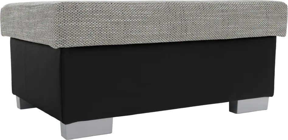 Taburetka T4 - sivá (Berlin 01) / čierna (Soft 11)