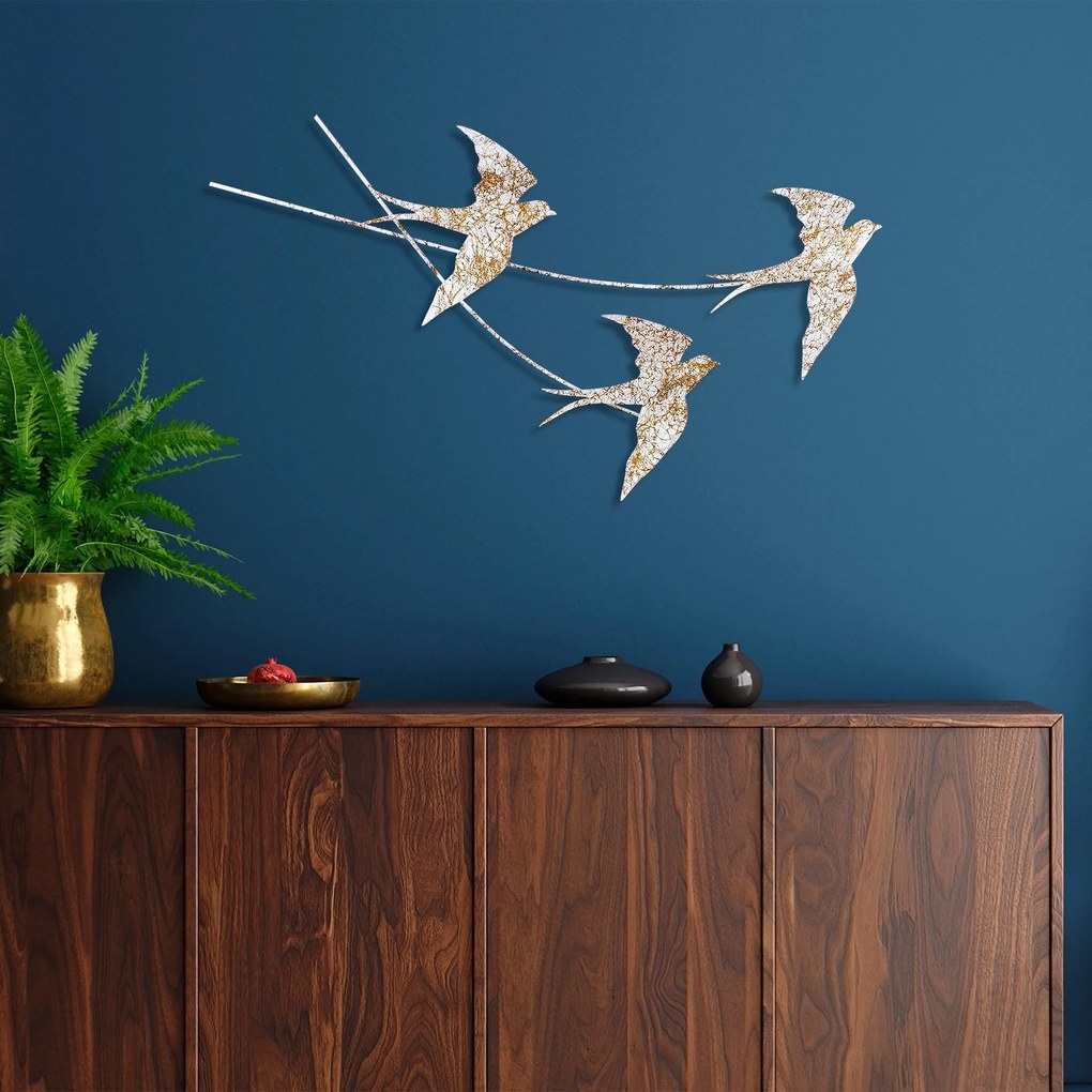 Nástenná kovová dekorácia Wallow 6 viacfarebná