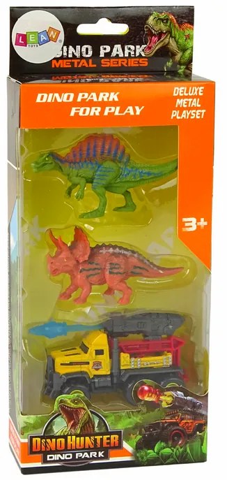 Lean Toys Žlté terénne auto – 2ks. Dinosaurov