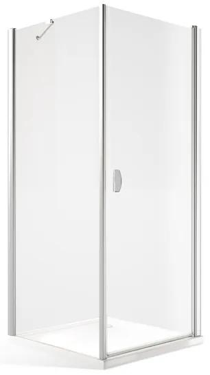 Roltechnik Štvorcový alebo obdĺžnikový sprchovací kút DCO1 + DB - otváracie dvere s pevnou stenou 90 cm 100 cm