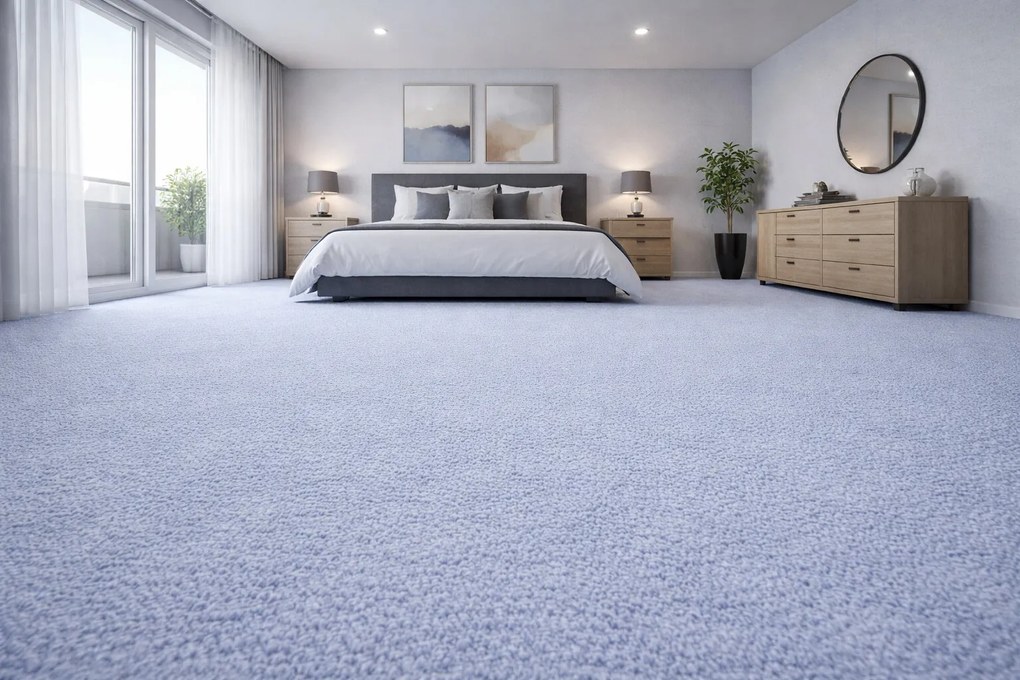Condor Carpets, Metrážny koberec Carousel 384, na mieru, šíře 4m, modrá, filc, detská izba