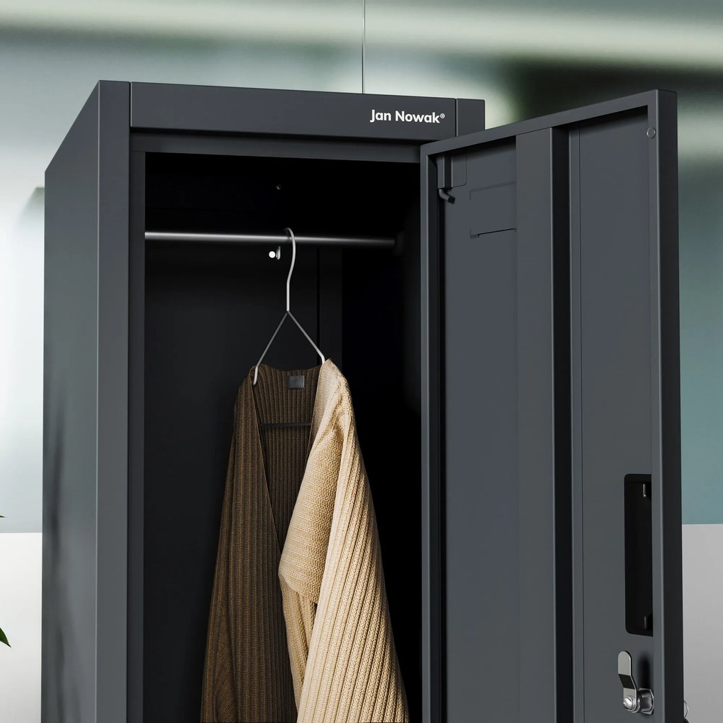 Šatníková skriňa pre zamestnancov antracitová IGOR 1 Plus 316,5 x 1850 x 450 mm