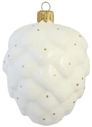 Biela šiška s dekorom jemných bodiek