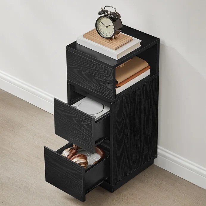 Autronic BONTEC Odkladací stolík 25x30x65cm, mdf, drevo, ANT-E1065 BK Farba: Béžová