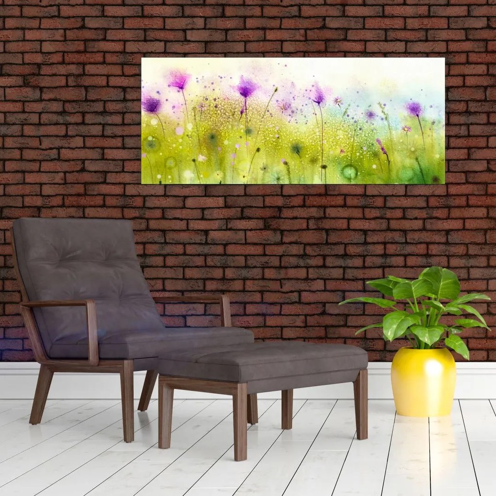 Obraz - Lúčne kvety (120x50 cm)