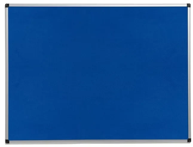 Nástenka s hliníkovým rámom MARIA, 1200x900 mm, modrá