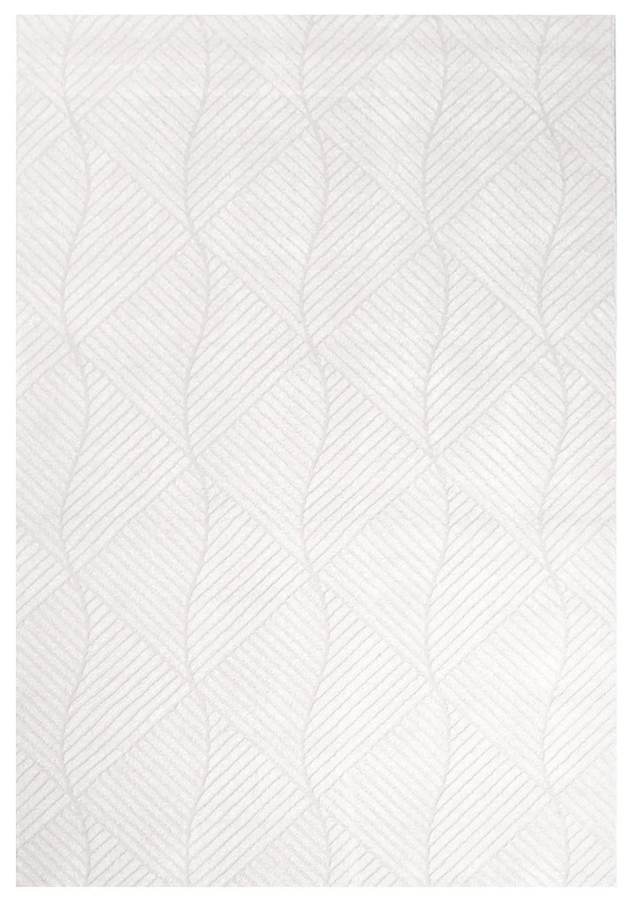 Dekorstudio Jednofarebný koberec FANCY 904 - smotanovo biely Rozmer koberca: 160x230cm