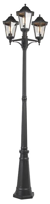 Vidiecka vonkajšia lampa čierna IP44 - New Orleans 3