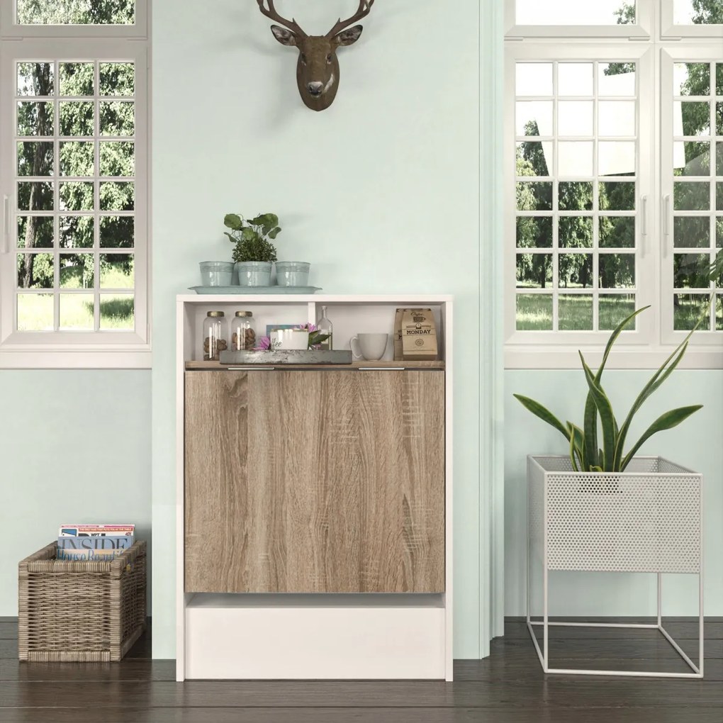 Skladací jedálenský stôl 2v1 BRETA dub sonoma/biely