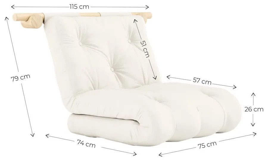 Kreslo v prírodnej farbe Hooked – Karup Design