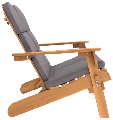 vidaXL Adirondack Záhradná lavička s vankúšmi 126 cm masívna akácia-