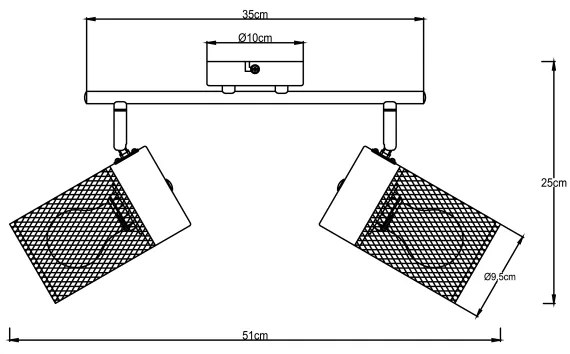 Brilliant - Bodové svietidlo KAMOLO 2xE27/40W/230V čierna