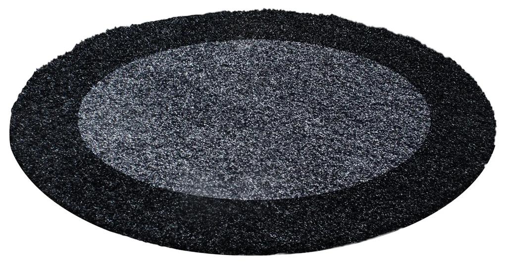 Ayyildiz Kusový koberec LIFE 1503, Okrúhly, Antracitová Rozmer koberca: 160 cm KRUH