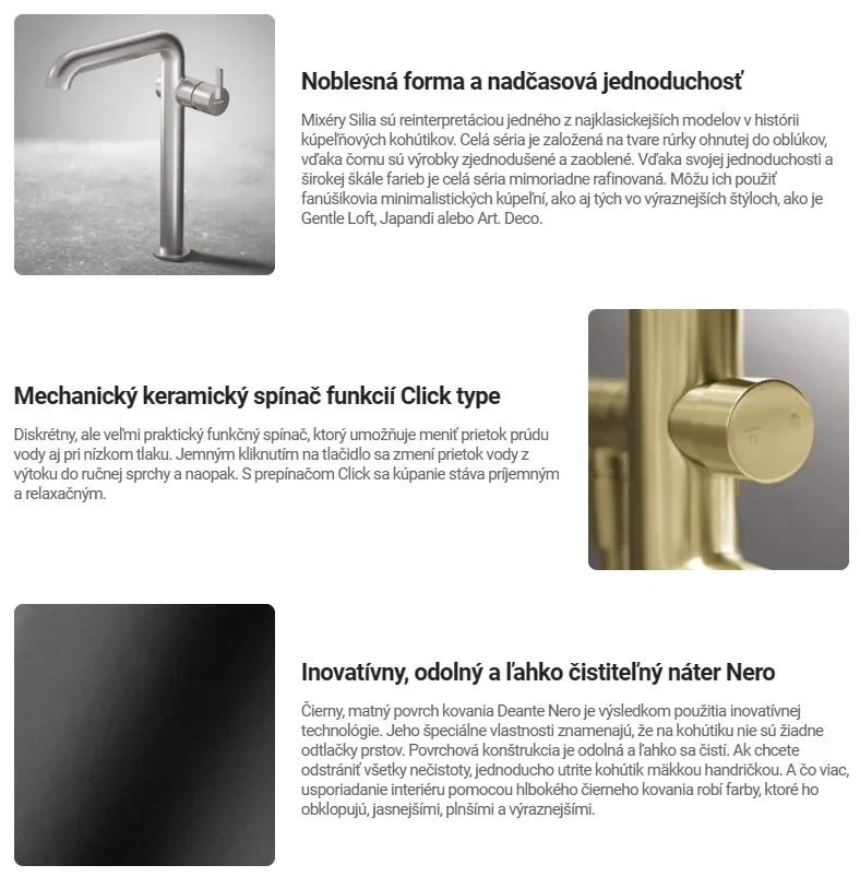 Deante Silia, podomietková 4-otvorová vaňová batéria so sprchovou súpravou, čierna matná, DEA-BQS_N18P