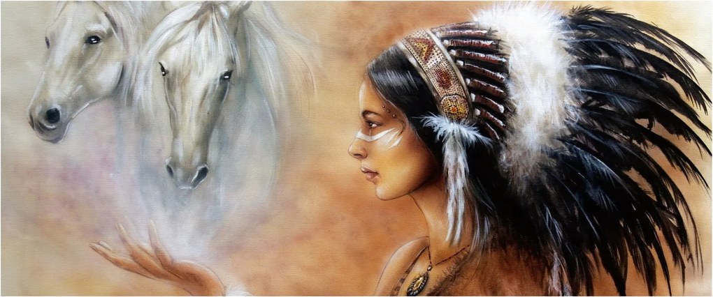 Obraz - Kúzla indiánov (120x50 cm)