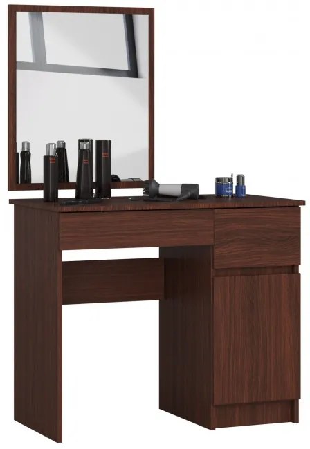 Toaletný stolík so zrkadlom CLP P-2/SL pravý, wenge