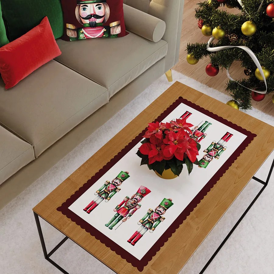 INTERMEDIC SK Vianočný obrus Luskáčik Karo 50x100 cm