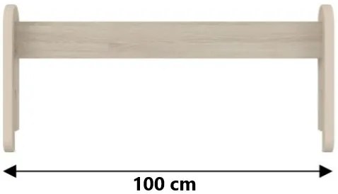 Odnímateľná zábrana k detskej posteli MAX - 1x dlhá + 1x krátka - biela - 172 cm