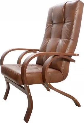 Kožené kreslo Daxter LUX, hnedá (s-12)