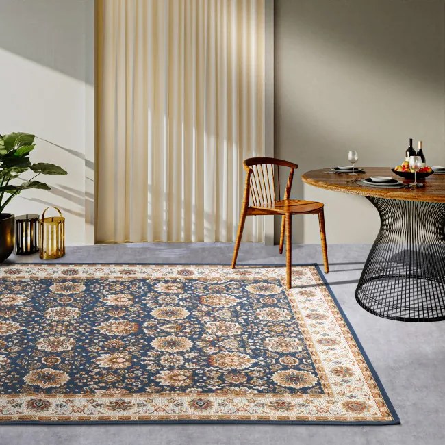 Koberec Villeroy & Boch Kollektion 1767 Nicolas modrý / krémový