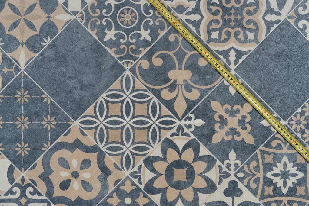 PVC podlaha - lino Livitex Retro 2791, na mieru, šíře 3m,4m, šedá, filc, chodba / predsieň, Beaulieu International Group