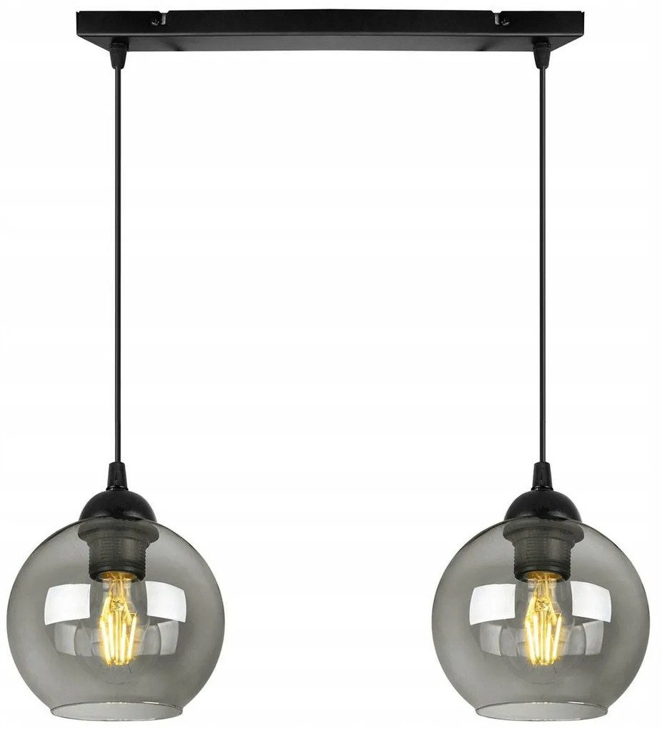 Závesné svietidlo Haga, 2x sklenené tienidlo (mix 3 farieb)