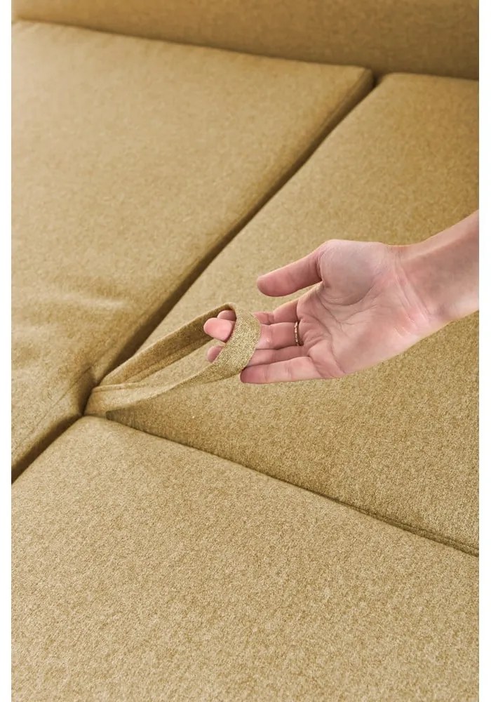 Žltá variabilná rozkladacia rohová pohovka Bonami Selection Pop