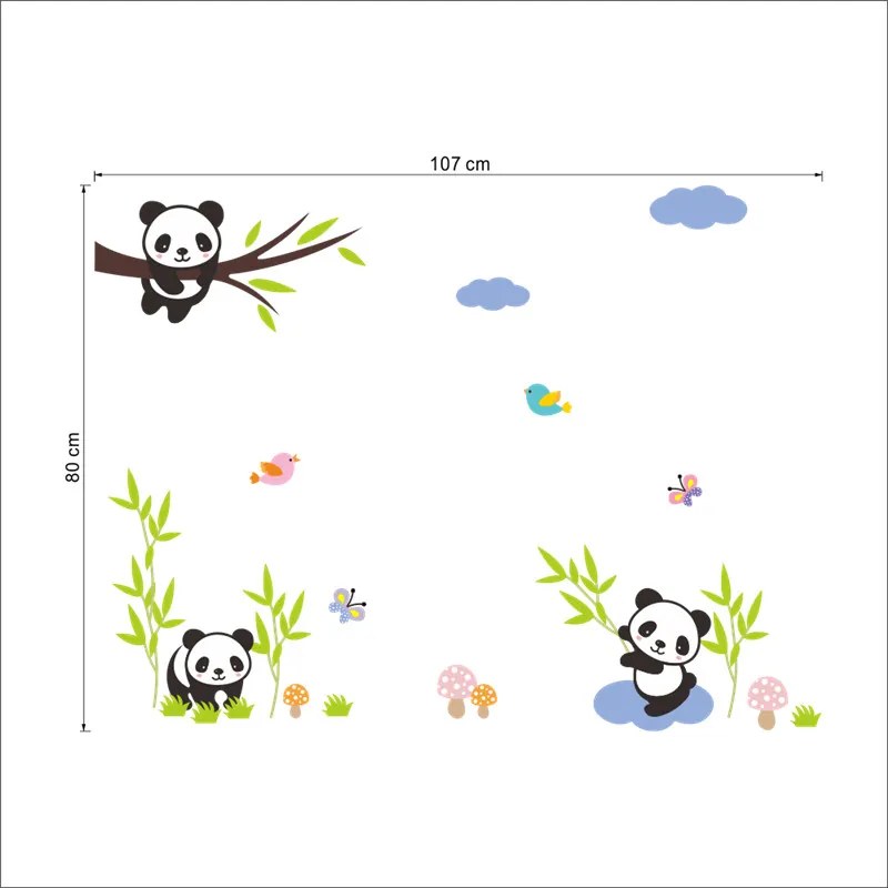 Veselá Stena Samolepka Hravá panda