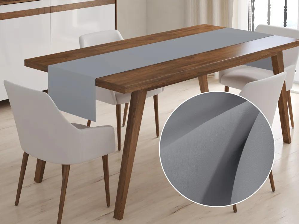 Biante Dekoračný behúň na stôl Rongo RG-068 Sivý 35x120 cm