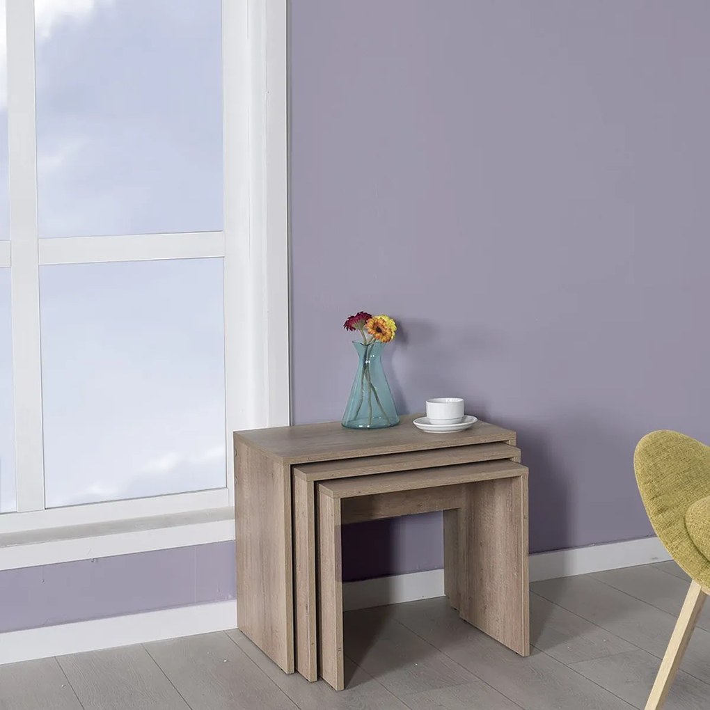 Skladací stôl SHP Light Walnut, 3 ks