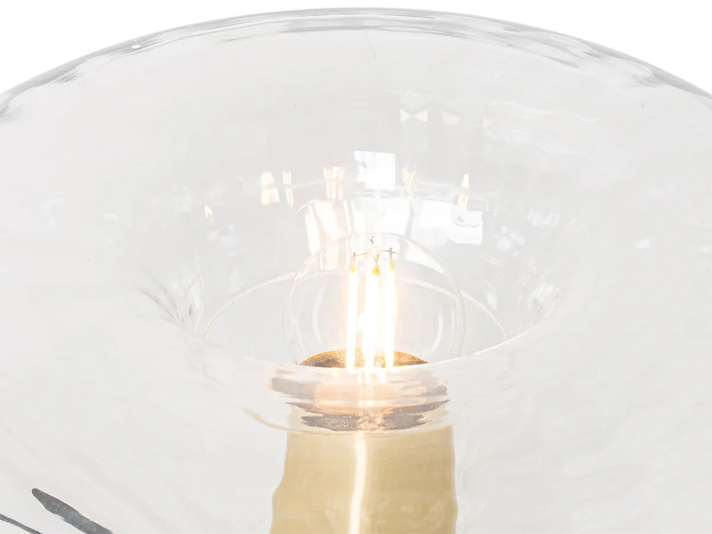 Stolná lampa v štýle Art Deco zlatá so sklom - Ayesha
