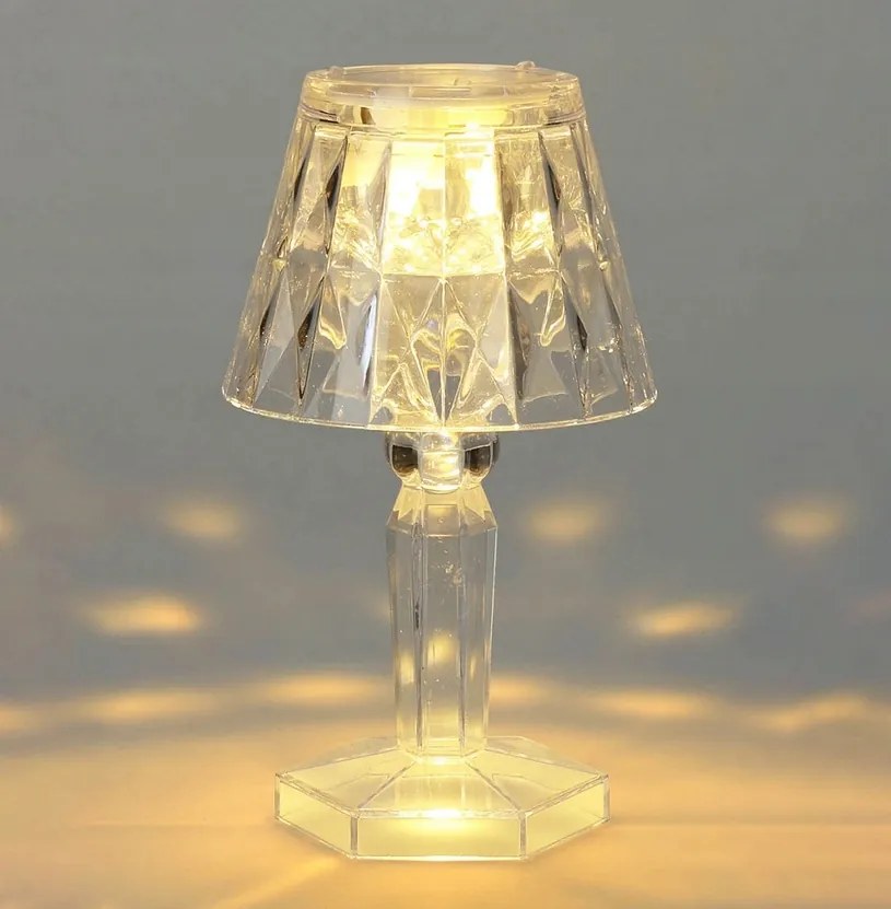 Světelná mini LED lampa Nate 11 cm čirá