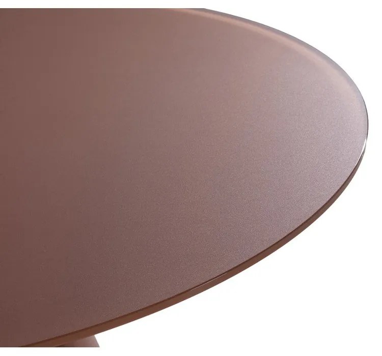 Okrúhly jedálenský stôl so sklenenou doskou ø 120 cm Vida – MOME