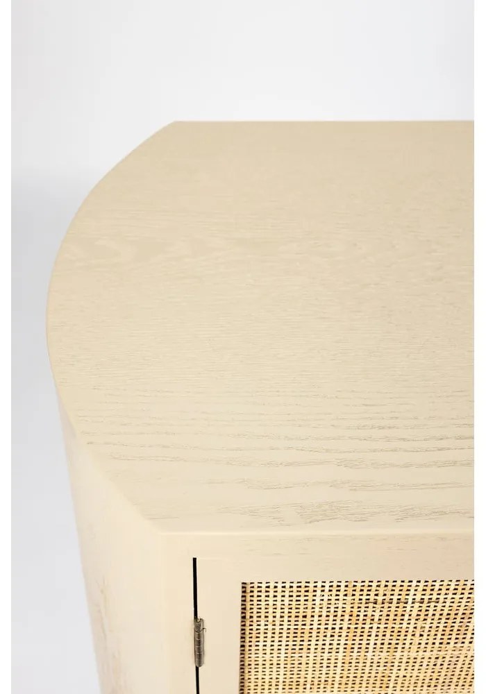 Krémová ratanová skrinka 80x100 cm Amaya – White Label