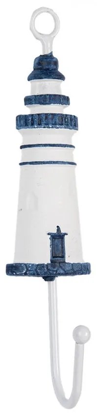 Nástenný háčik zdobený majákom Lighthouse Nautic - 4*4*18 cm