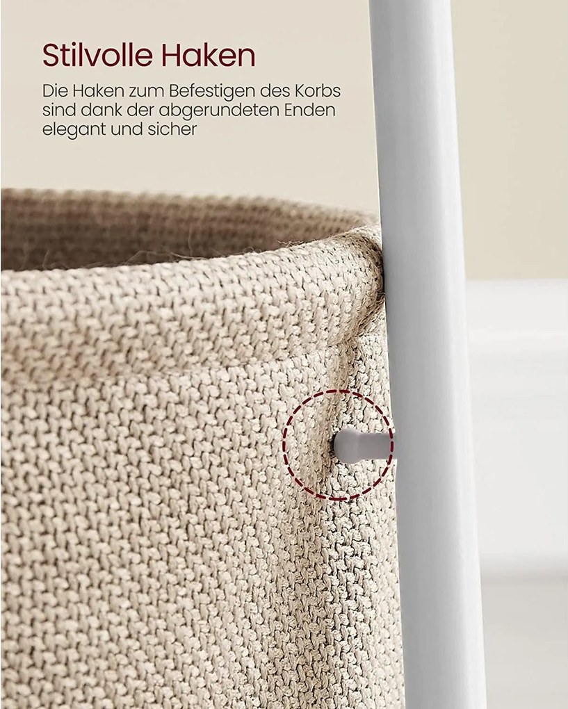 Okrúhly príručný stolík, malý stolík, biela a béžová farba