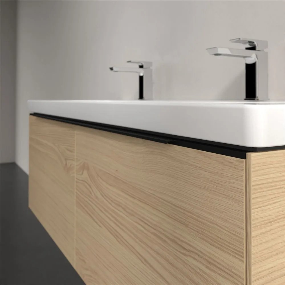 VILLEROY &amp; BOCH Subway 3.0 závesná skrinka pod umývadlo, 2 zásuvky, s LED osvetlením, 1272 x 478 x 429 mm, Nordic Oak, C601L1VJ