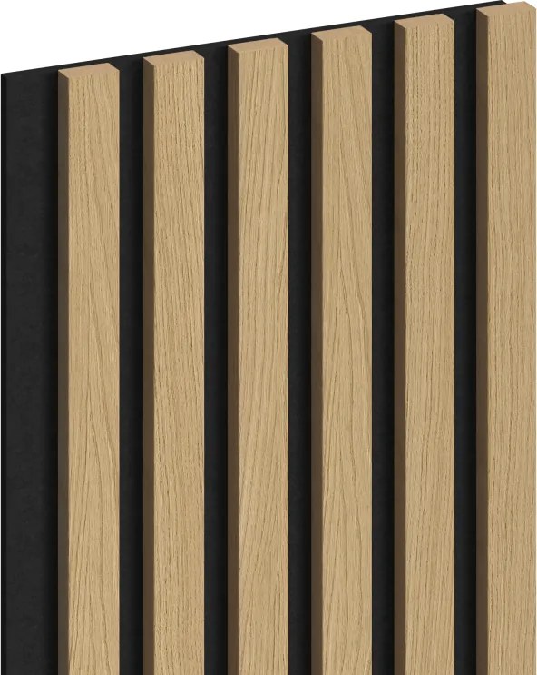 Mexen Lam-F, akustické stenové lamely 275 × 30 cm, plstený podklad 8 mm, technická dyha, dub zlatistý, S105-275307-3015-003