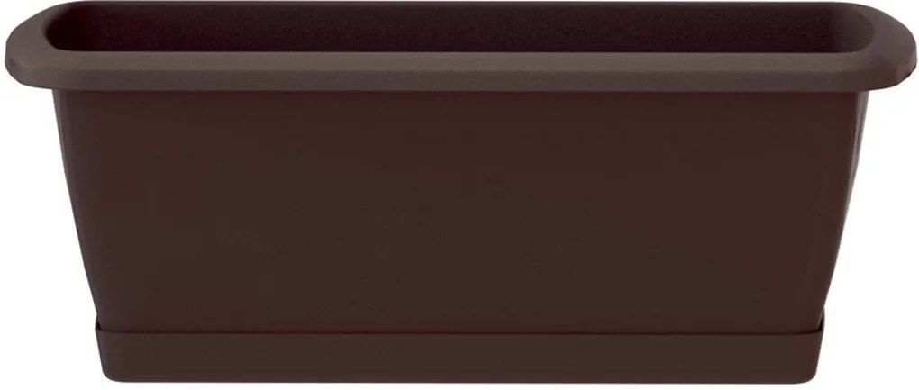 Prosperplast RESPANA SET Truhlík s miskou 78,6x18,4x14,5cm, hnedá ISE800P