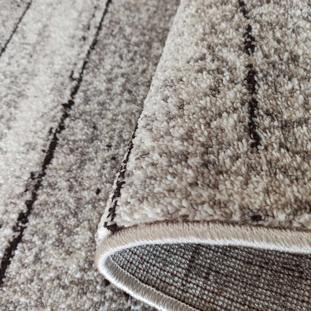 DY Sivý moderný koberec s abstraktným vzorom Panamero 20 Rozmer: 60x100 cm